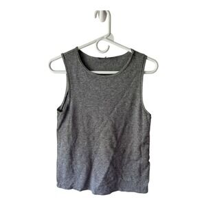 Zara Gray Knit Tank M Casual Layer‎ Simple Minimalist Chic Fall Soft Girl